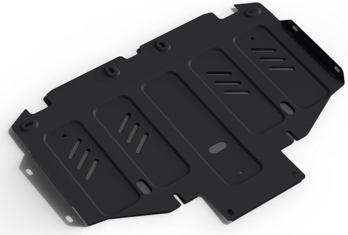 Защита радиатора и картера АвтоБроня для Hyundai H1 II (V - все) 2007-2018/Hyundai H1 II рестайлинг (V - 2.5D) АКПП RWD 2017-н.в., штампованная, сталь 1.8 мм, с крепежом, 111.02334.1