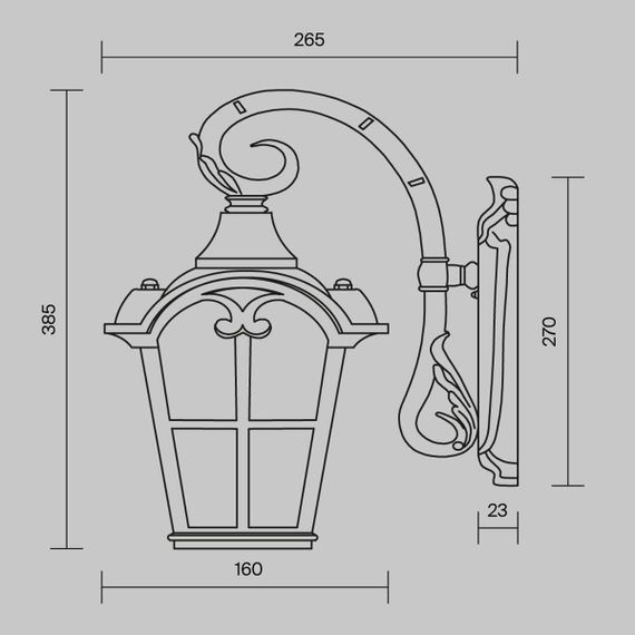 Уличный настенный светильник Maytoni Outdoor Albion O413WL-01BZ