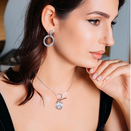 Колье Fiore Luna CAL B2110SW-N01.1 BW/S