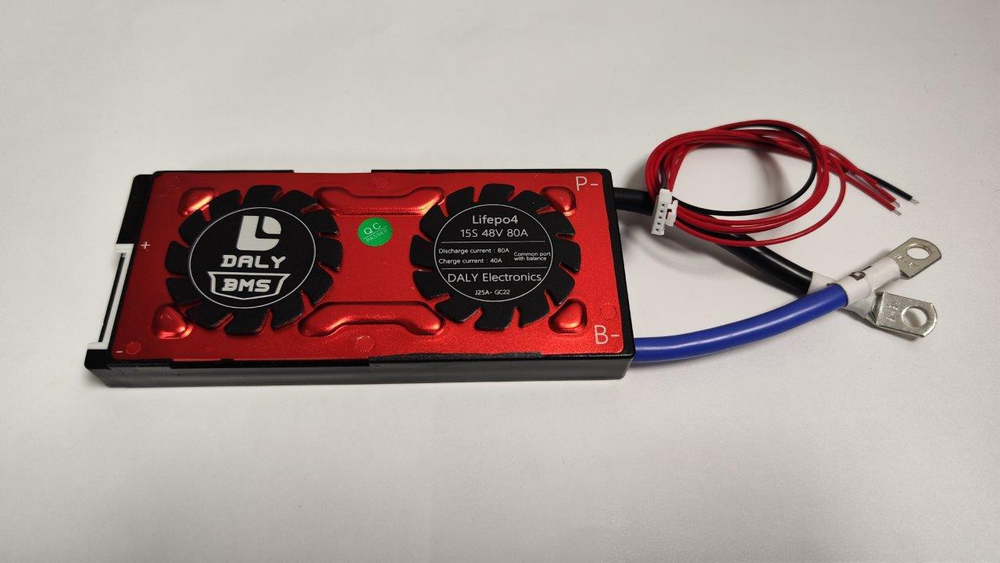 Плата контроля BMS LiFePO4 15S 48V 80A