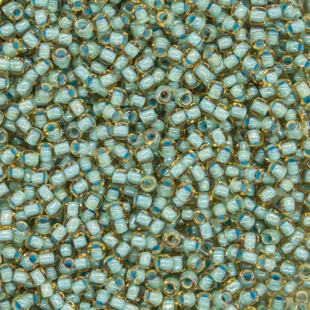 Японский бисер TOHO Round 11/0 (№952), окрашенный изнутри прозрачный