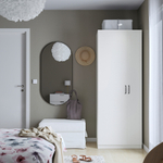 Распашной шкаф PAX FORSAND IKEA (двухсекционный) с 3 ящиками (белый)  80*60*240
