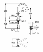 Смеситель для раковины Grohe Atrio New 21044003 хром