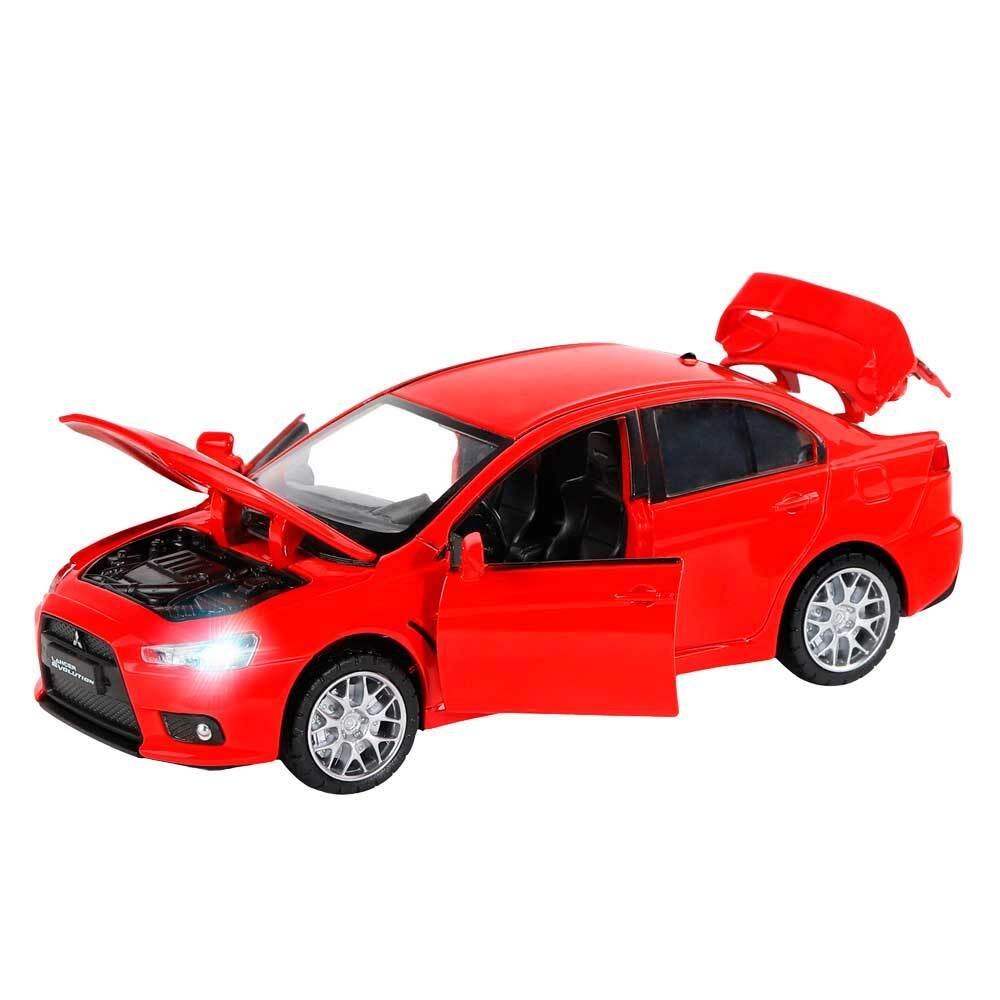 Модель 1:32 Mitsubishi  Lancer Evolution, красный, откр. двери, капот и багажник, свет, звук, инерци