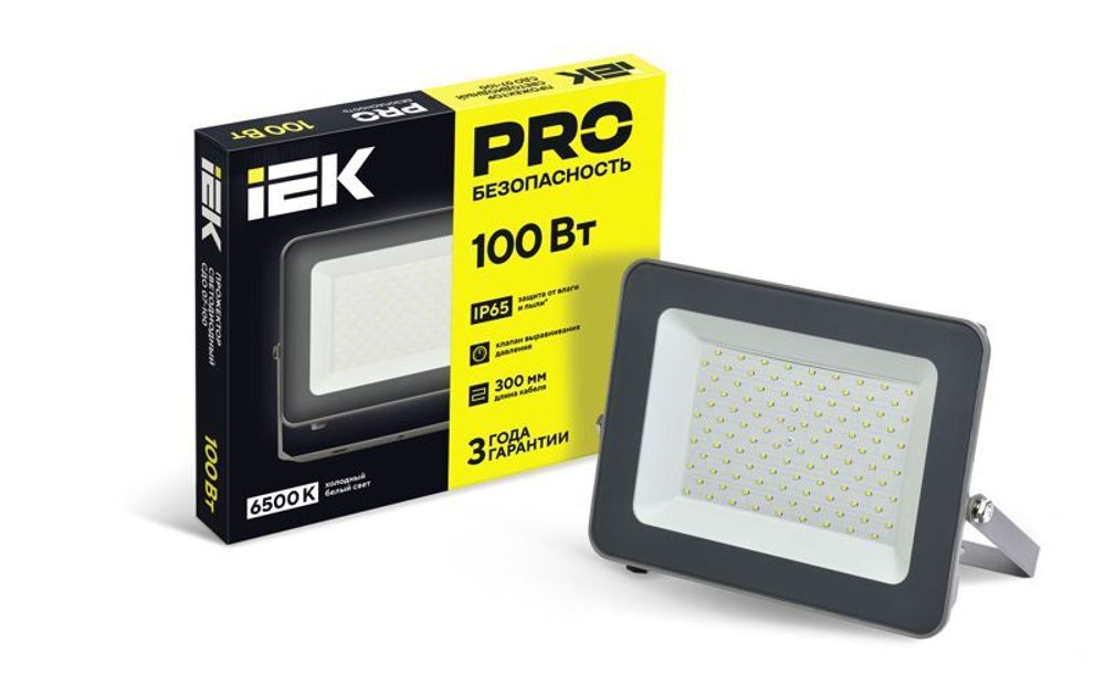 Прожектор светодиодный СДО 07-100 100Вт 6500К IP65 сер. IEK LPDO701-100-K03