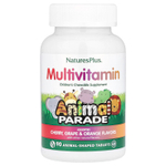 NaturesPlus, Animal Parade®, жевательные мультивитамины для детей, со вкусом вишни, винограда и апельсина, 90 таблеток в форме животных