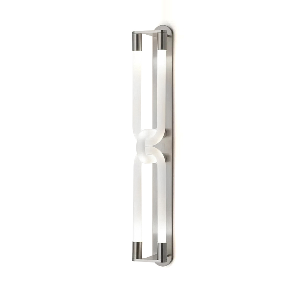 Настенный дизайнерский светильник  Loopi Double by Articolo Lighting (серебряный)