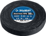 ЗУБР Электрик Про 18 мм х 30 м, черная, Изолента х/б, ПРОФЕССИОНАЛ (1231-30)