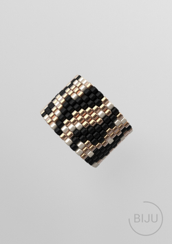 Схема кольца из бисера, узор PEYOTE, мозаичное плетение, четный счет, узор пейот из Miyuki Delica 11/0, файл PDF, RING_380