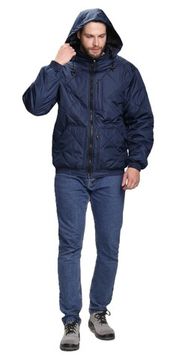 Куртка демисезонная Бомбер-Люкс (тк.Дюспо), т.синий