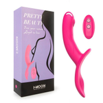 Розовый поясной вибратор с пультом ДУ (Цвет: розовый)