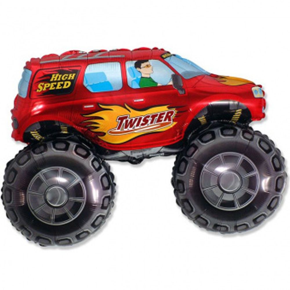 F Шар фигура Большой внедорожник (зеленый) 32"/81 см (БГ-34)  Изображение4