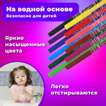 Фломастеры BRAUBERG "PREMIUM" 12 цветов КОРПУС С ПЕЧАТЬЮ вентилируемый колпачок ПВХ-упаковка с европодвесом (6 штук в упаковке)
