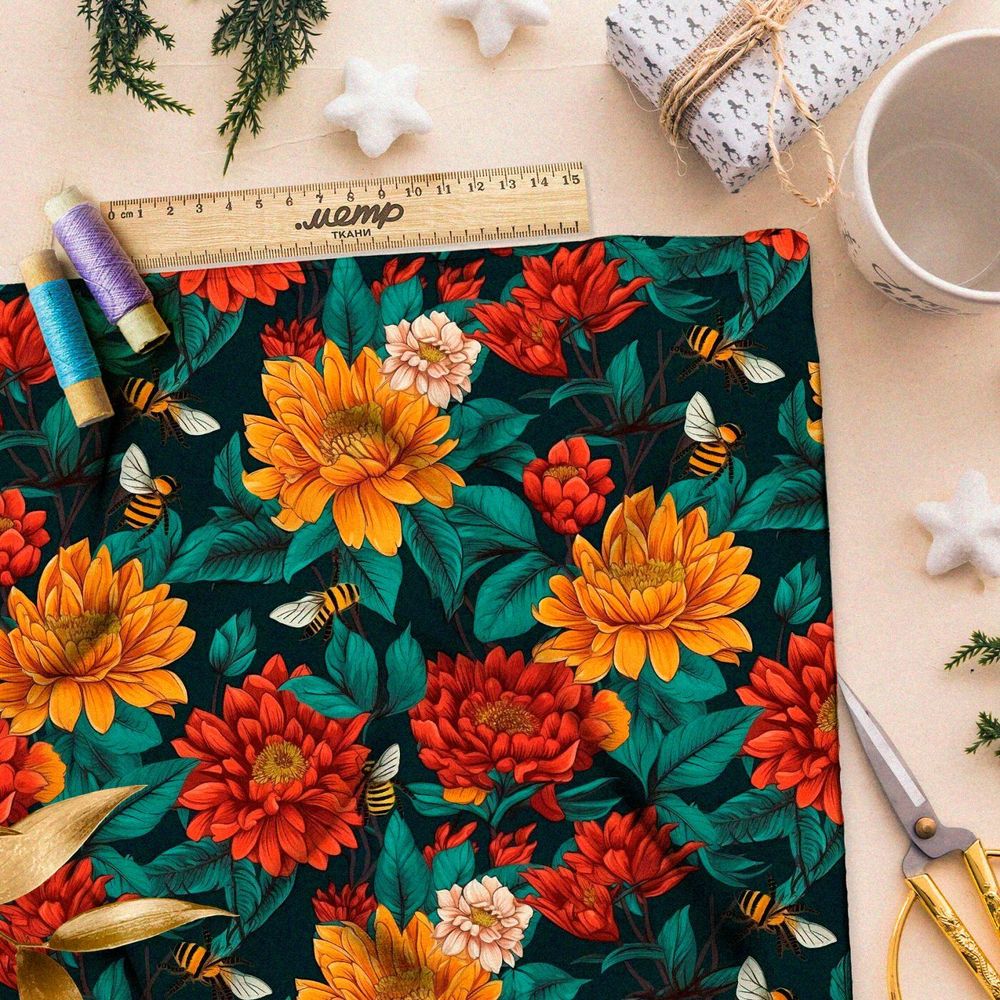 Ткань премиум атлас завораживающие оттенки