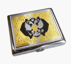 Портсигар "Герб РФ" на 20 сигарет