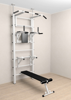 Шведская стенка Sv Sport враспор (Турник стандарт/Брусья/Стойка/Скамья)