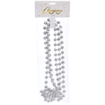 Бусы на ёлку 2,0 м "Шарик крупный" d-12 мм, Серебро (Серпантин)