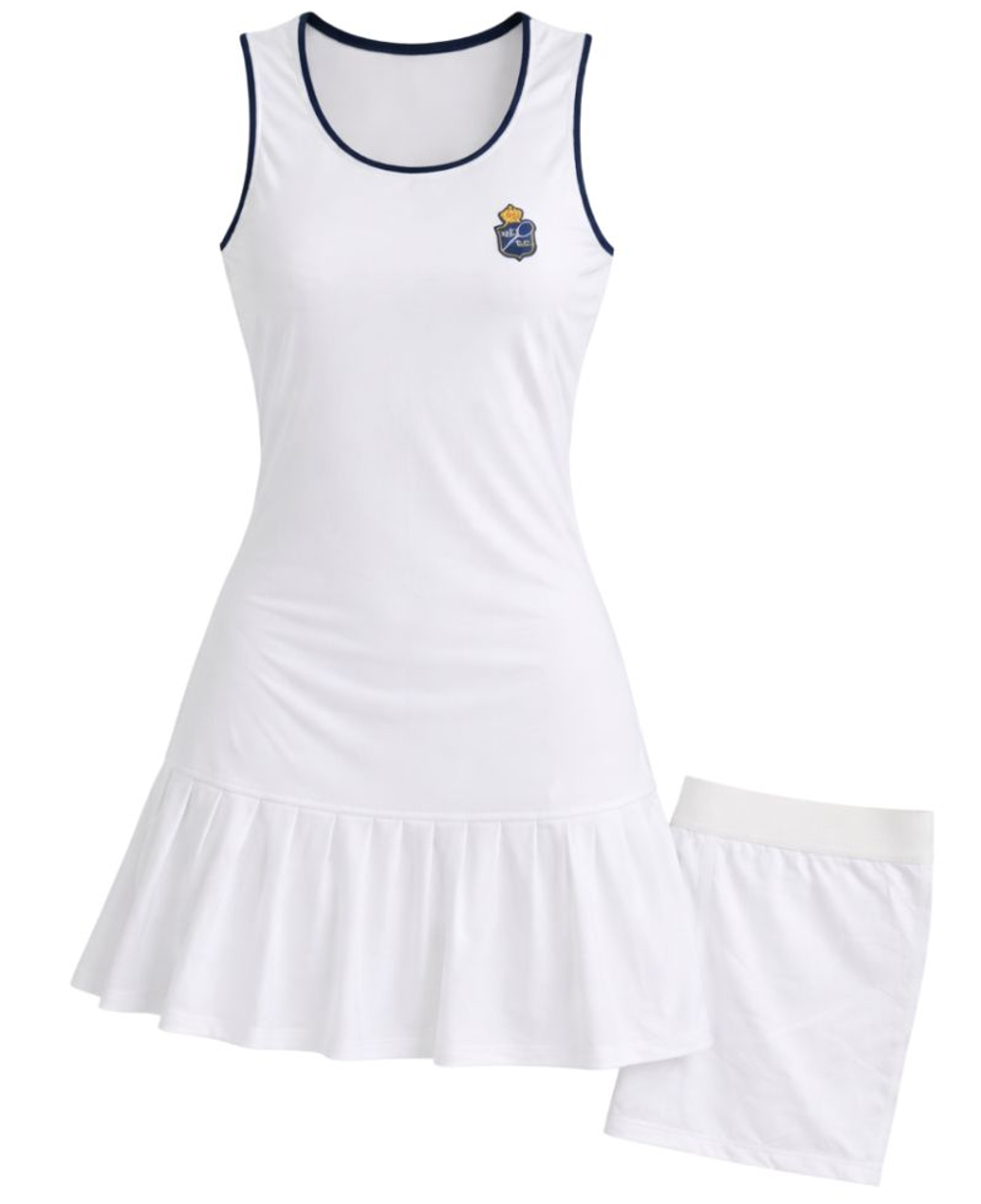 Теннисное платье Monte-Carlo Country Club MCCC Patch - white