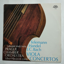 Винтажная виниловая пластинка LP Lubomir Maly, Prague Chamber Orchestra, Libor Hlavacek Viola Concertos Бах, Телеманн, Гендель (Чехословакия 1972)