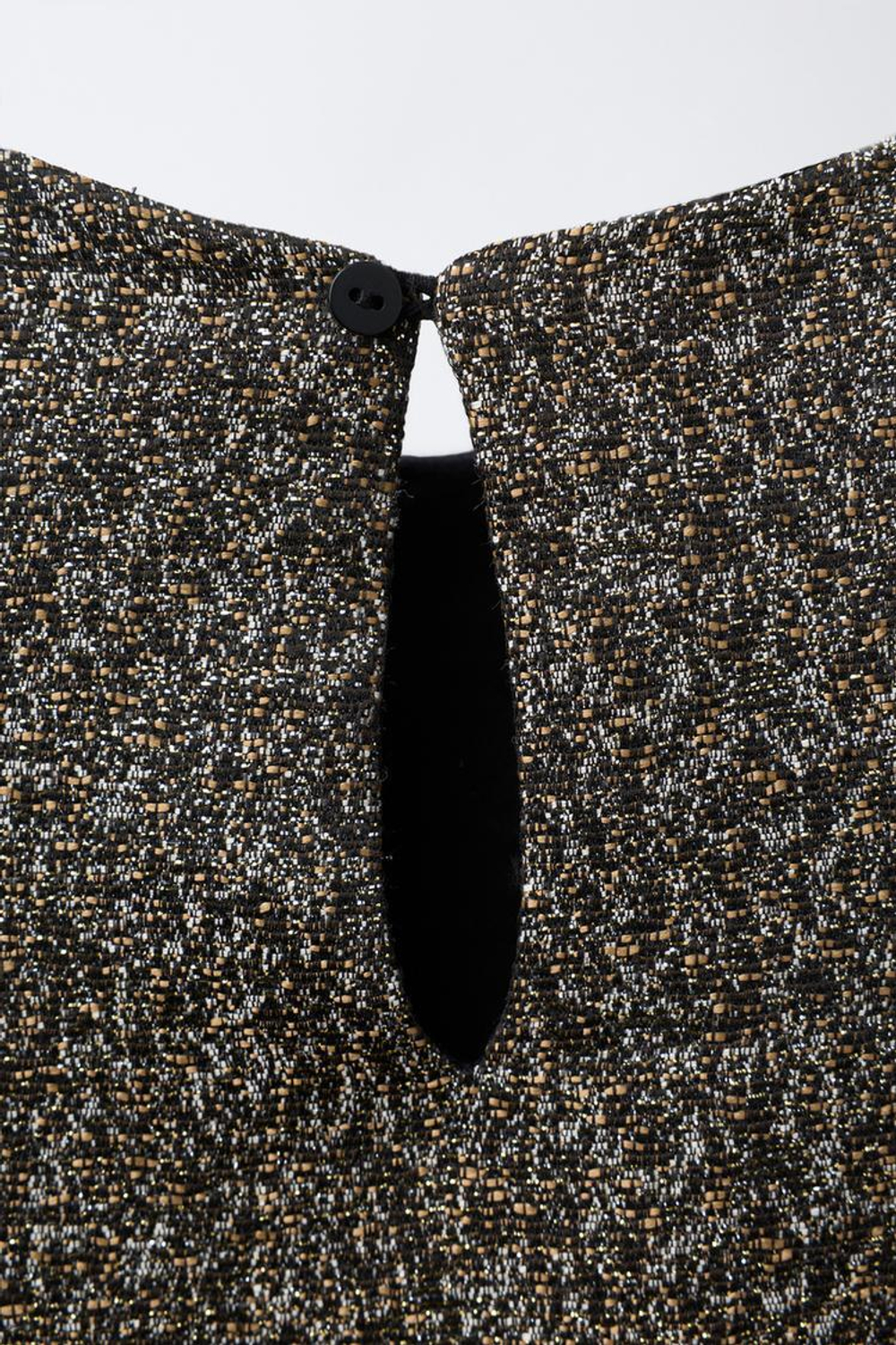 ZARA БАРХАТНОЕ ПЛАТЬЕ С БЛЕСТКАМИ И БАНТАМИ, ЗОЛОТИСТЫЙ