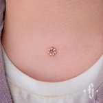 Накрутка "Dandelion" - Желтое золото - White CZ