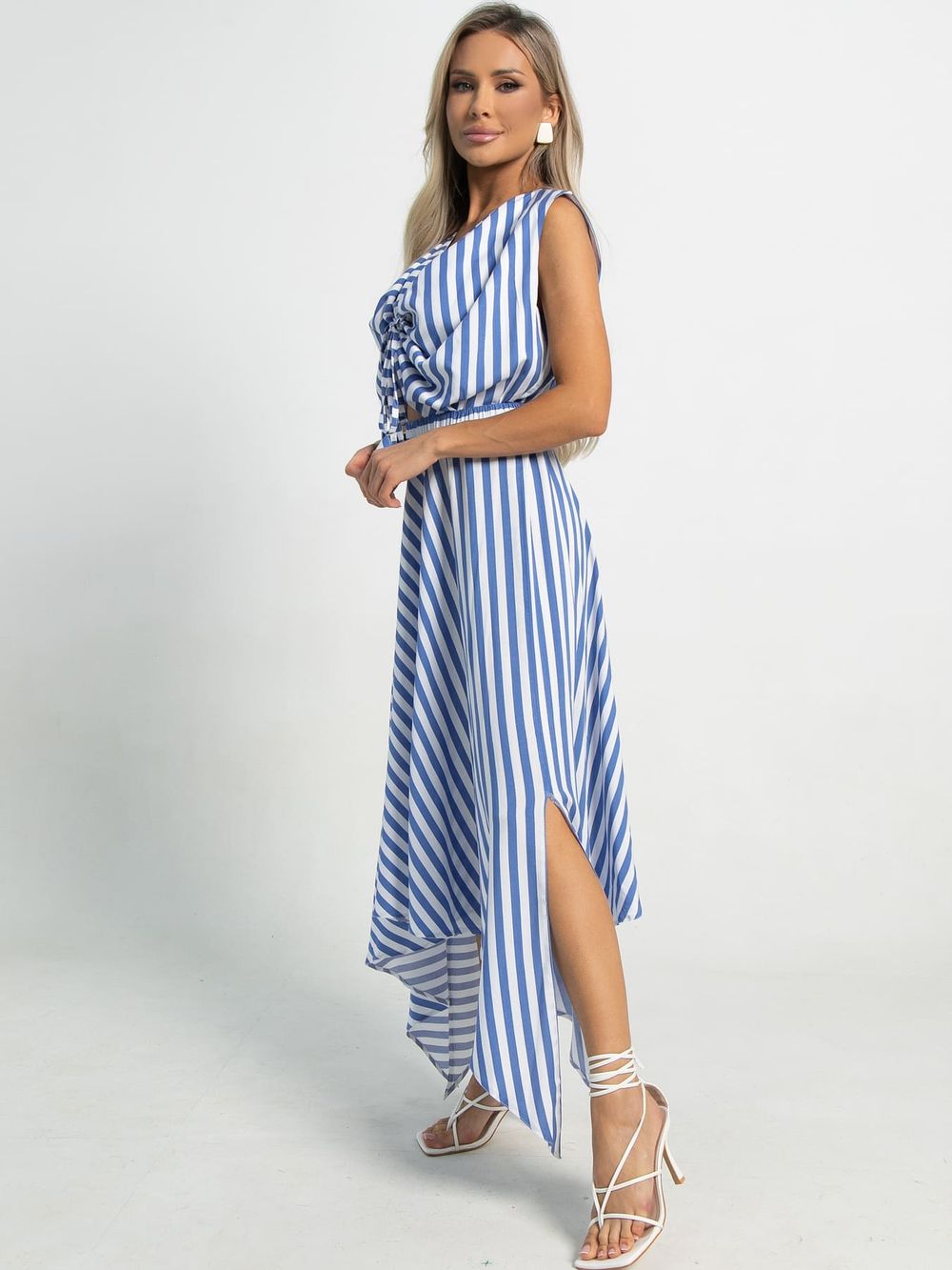 Платье Росарио (бело-голубое) П15699-39М LT Collection