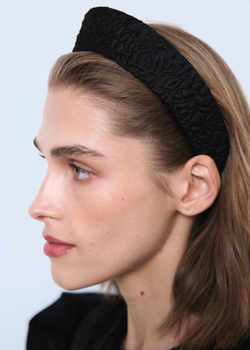 Кокошник из черного жаккарда