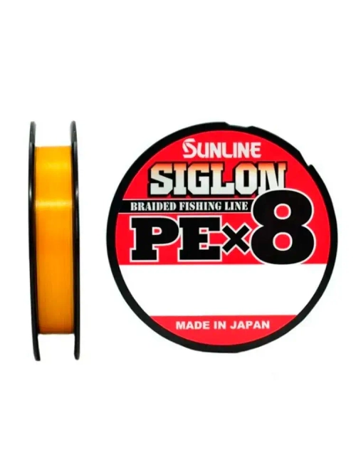 Плетеный шнур SUNLINE Siglon PE x8 150m Orange #2.0 (0.242mm) 15.5kg 431922