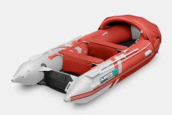 Надувная лодка GLADIATOR E380PRO красно-белый