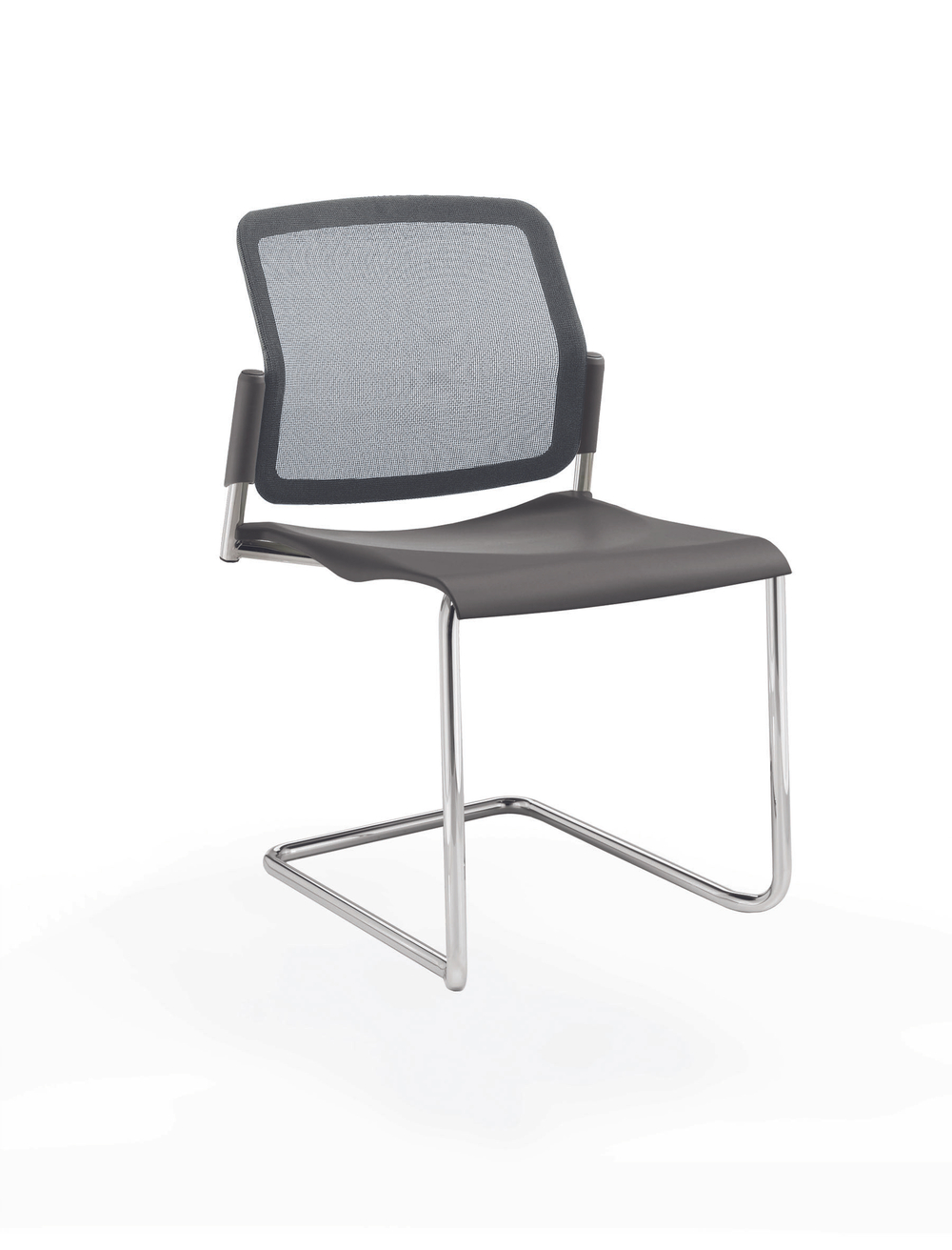 Movie стул на кантилевере со спинкой-сеткой