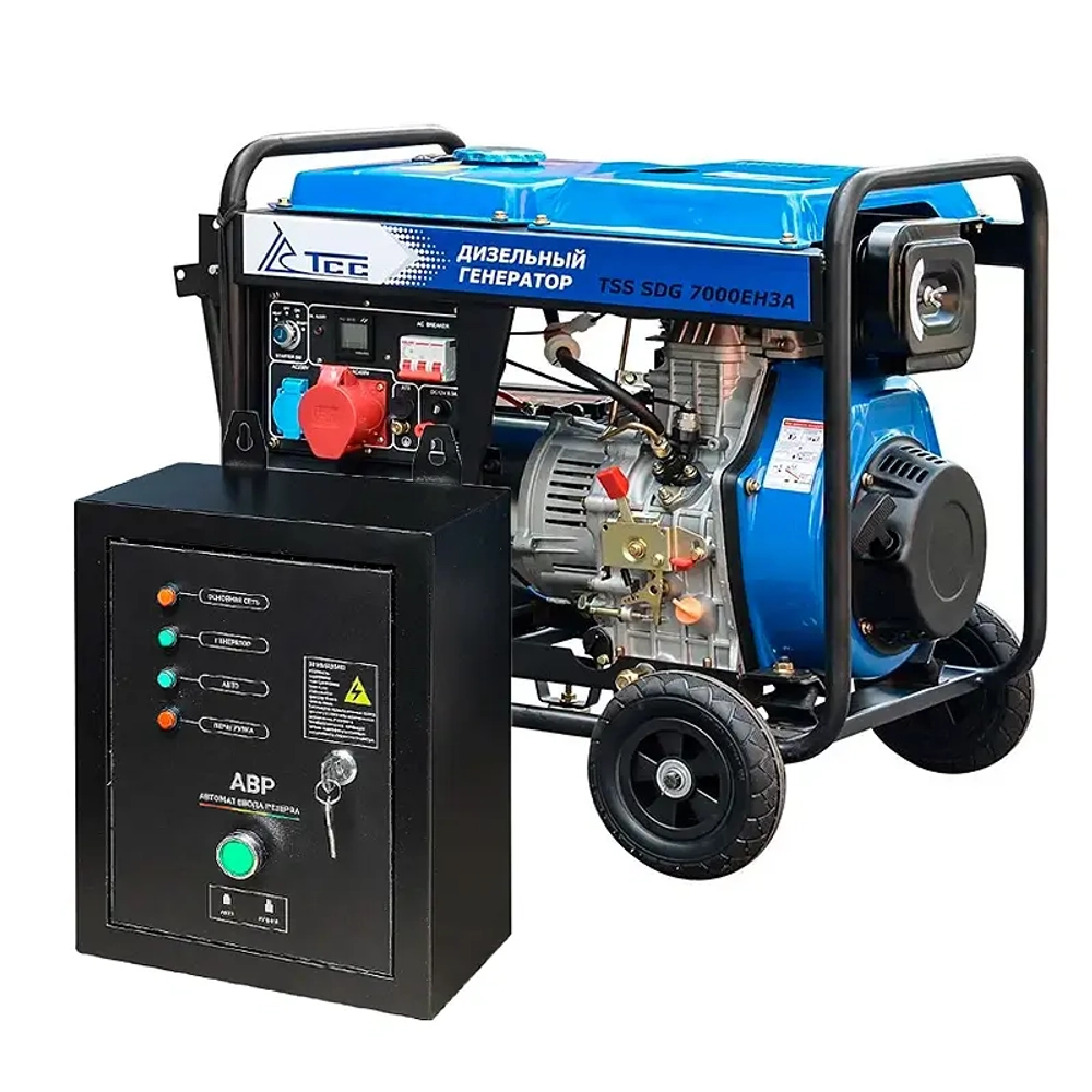 ТСС SDG 7000EH3A дизель генератор с блоком АВР ТСС С 9000D/230/400 100034/100028