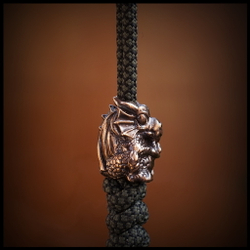 Темлячная бусина "Дракон" для ножей , бронза