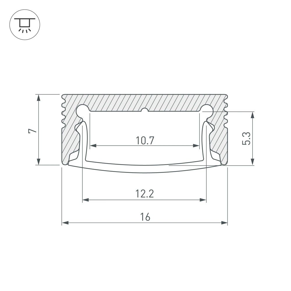 Профиль SL-SLIM-H7-2000 BLACK (Arlight, Алюминий) 037110