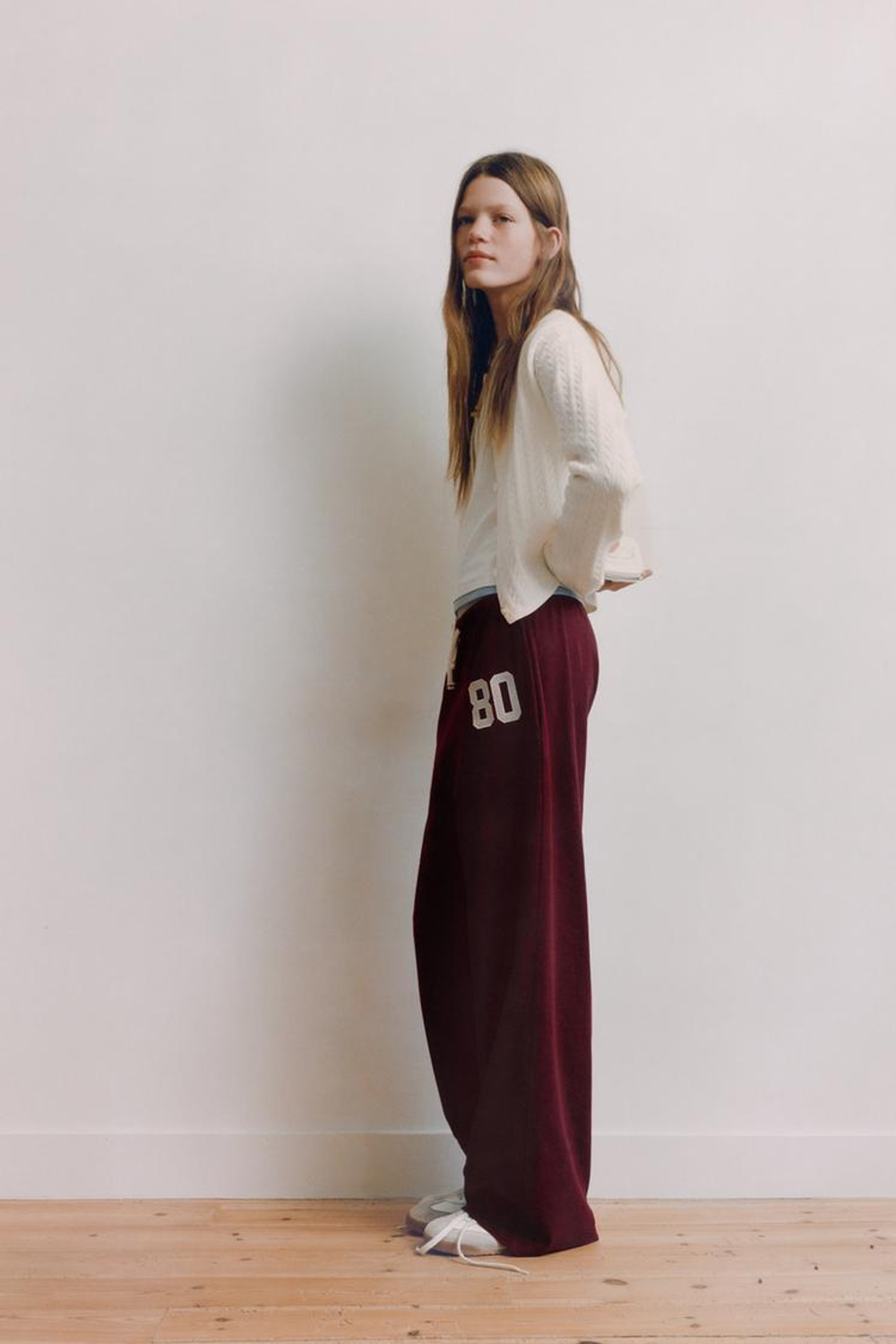 ZARA КАРДИГАН С УЗОРОМ «КОСЫ», ЭКРЮ