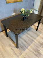 Большой кухонный стол "Макси", чёрная бронза