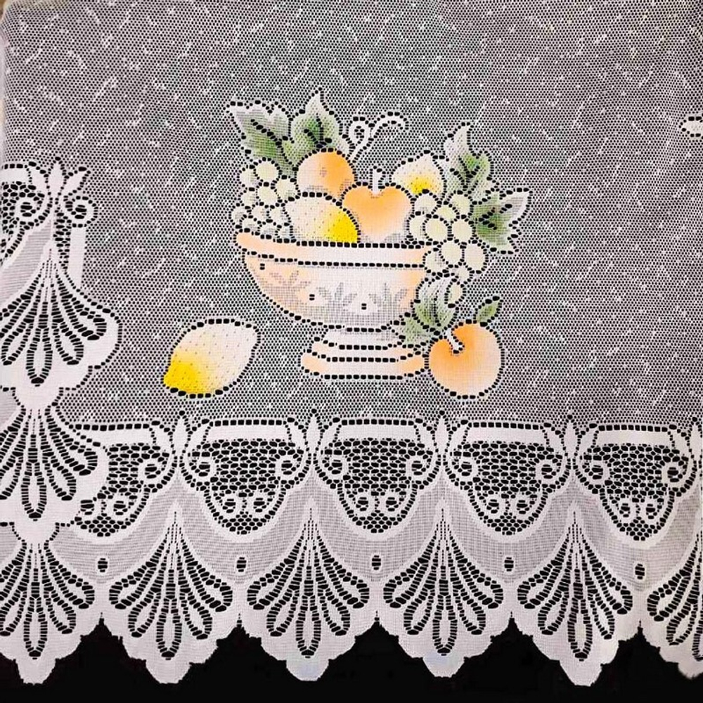 Занавеска "Ф. БАЛБИНА", цвет белый с ярким рисунком, Польша.