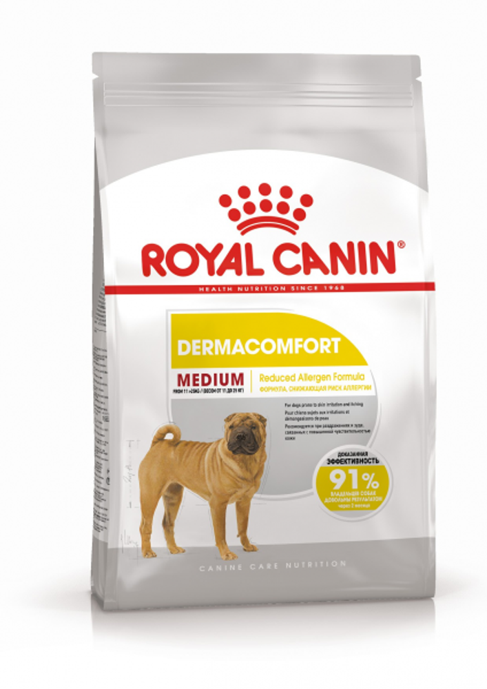 Royal Canin корм сухой для взрослых собак средних пород при раздражениях и зуде кожи