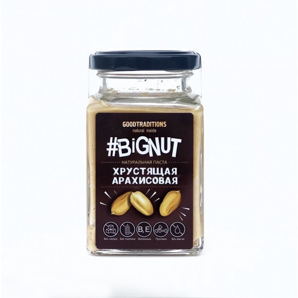 Арахисовая паста хрустящая, 240гр (Good Traditions)