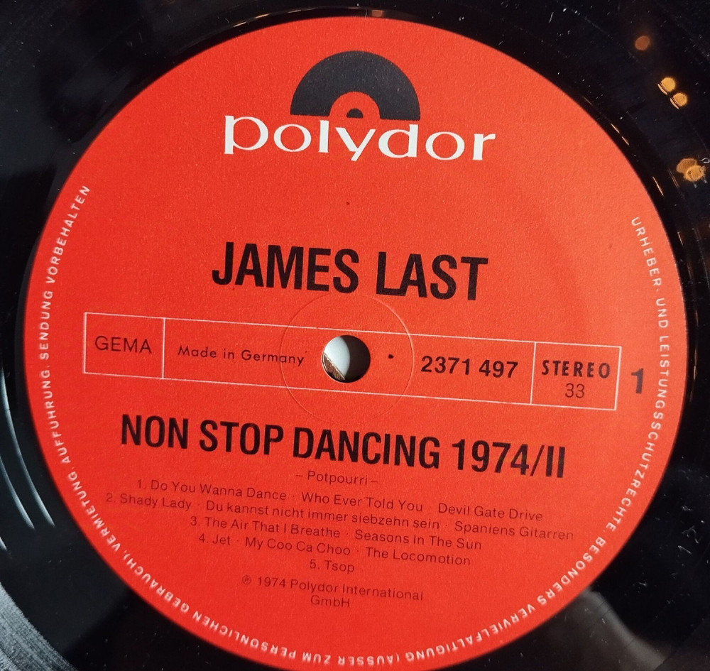 Винтажная виниловая пластинка LP James Last Джеймс Ласт Non Stop Dancing 1974 (Germany 1974) Do You Wanna Dance