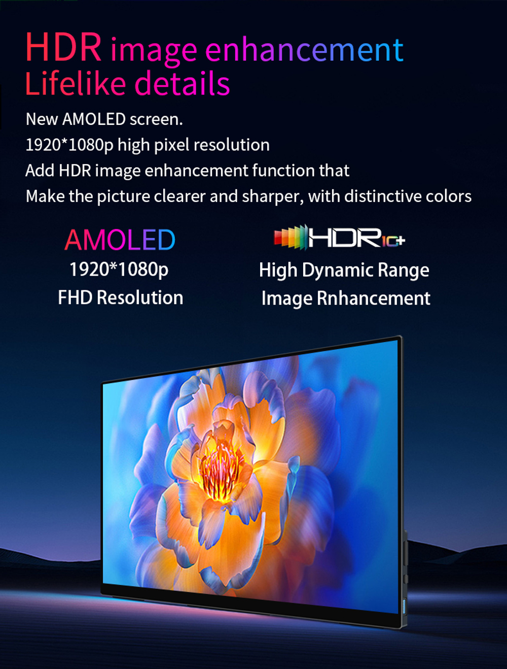 13.3" Портативный игровой монитор VChance SF13O 1920x1080, 60 Гц, OLED