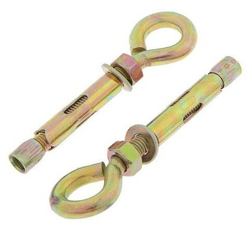 АНКЕРНЫЙ БОЛТ С КОЛЬЦОМ СТРОЙБАТ 10X60 (ЦИНК 2 ШТ)