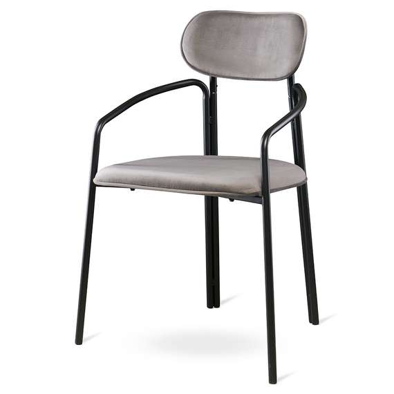 Стул Ror, Round, серый велюр