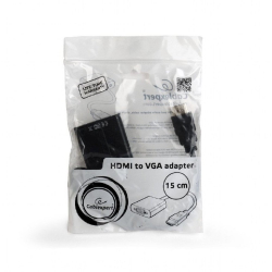 Gembird Переходник HDMI-VGA Cablexpert, 19M/15F, провод 15см (A-HDMI-VGA-04)