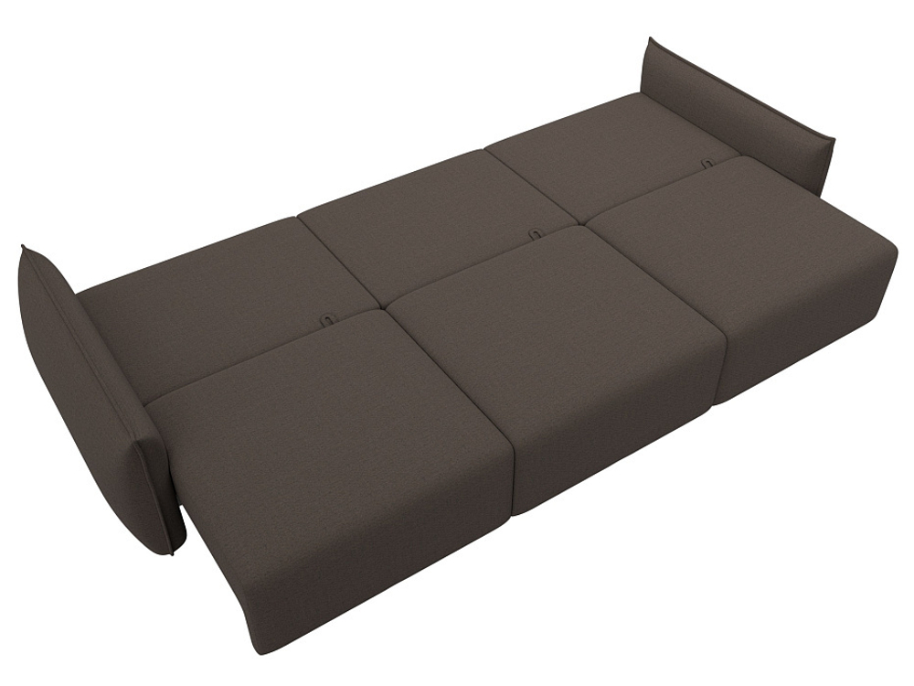 Диван прямой Лига-051 НПБ Лонг РОГОЖКА Амур 05 коричневый