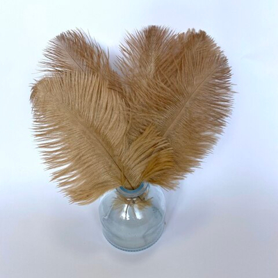 Перо страуса песчаная буря 15 - 20 см.