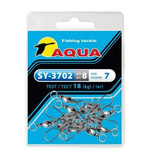 Карабин с вертлюгом для рыбалки SY-3702 №12 (упк. 8 шт.)