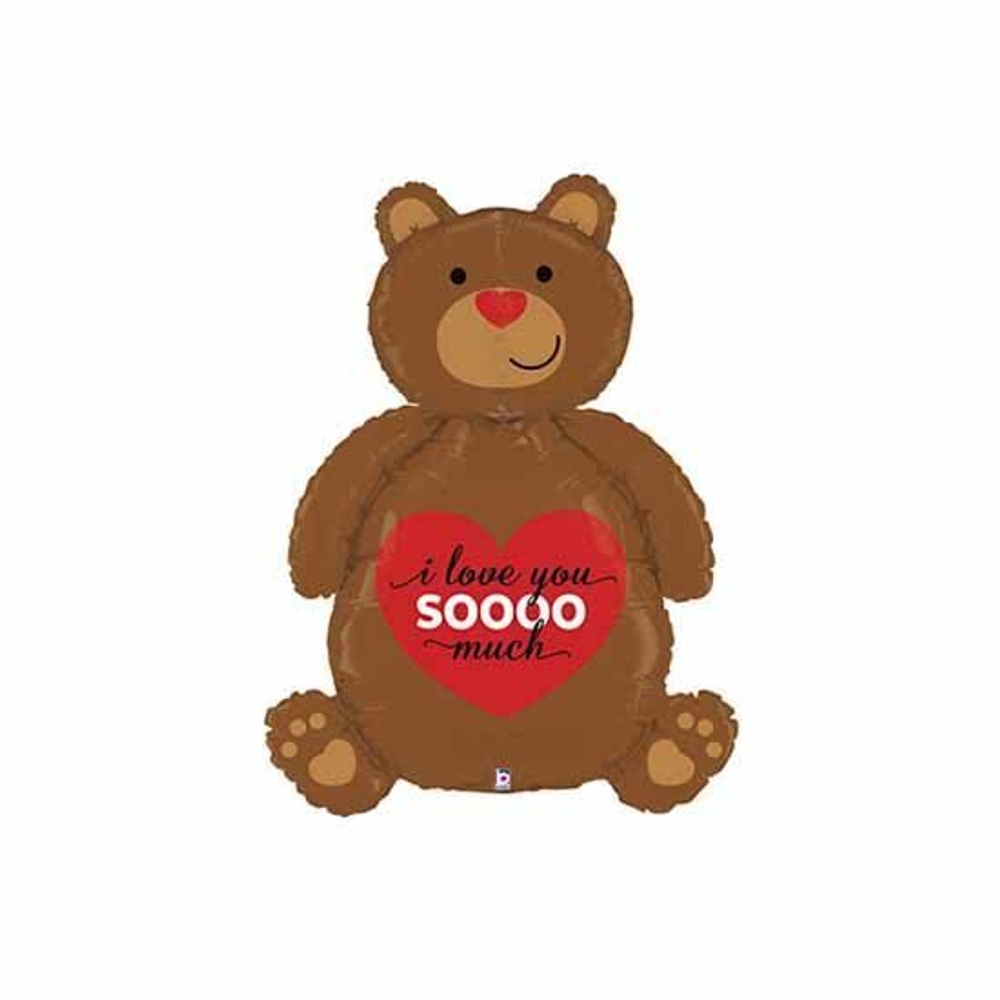 Шар фигура "Мишка влюблённый", 122 см