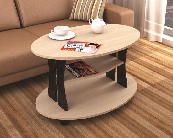 Стол журнальный КОНСУЛ-1 венге / дуб молочный