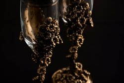 Набор бокалов для шампанского "Цветок" 2 шт. в подарочном футляре