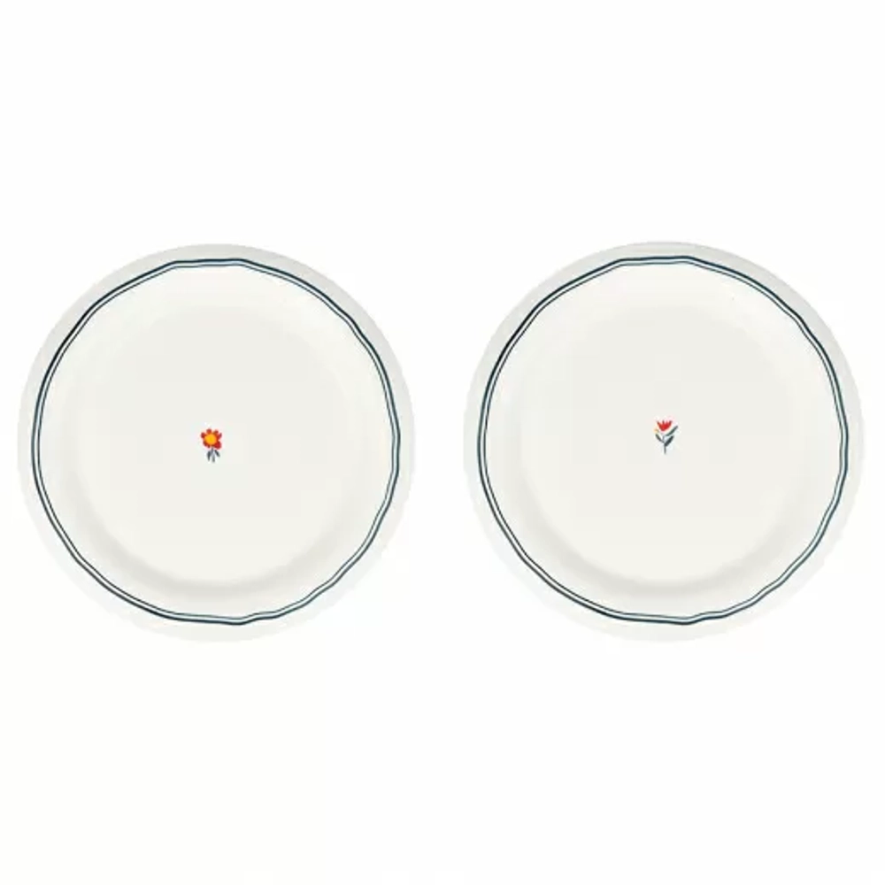 Набор обеденных тарелок Plush, Sunny Bells, d=26 см, 2 шт.